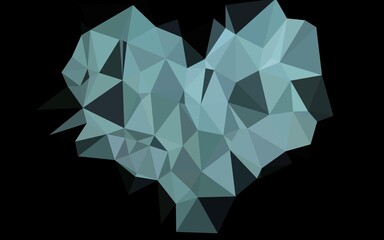 Dark BLUE vector polygonal template.