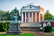 canvas print picture - The University of Virginia at Charlottesville, Virginia, USA. The Rotunda building designed by Thomas Jefferson