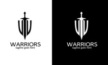 Illustration Vector Graphic Of Template Logo Sword And Shield Perfect For Warriors Concept Logo