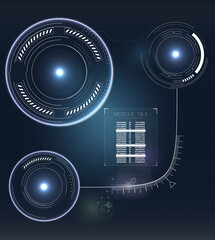 Aufkleber - Futuristic Abstract HUD.