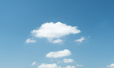 Wall Mural - many small clouds in blue sky.summer cloudy.white clouds floating in the sky