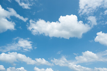 many small clouds in blue sky.summer cloudy.white clouds floating in the sky