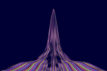 Poster - Colorful lines wave motion stretch into the distance and disappear abstract texture background