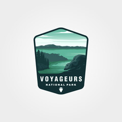 Poster - voyageurs national park vector logo symbol illustration design