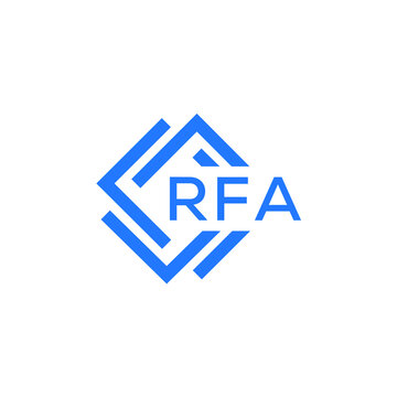 RFA technology letter logo design on white  background. RFA creative initials technology letter logo concept. RFA technology letter design.