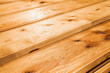 Larch deck boards flooring, close-up photo