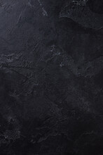 Natural Black Stone Background Pattern With High Resolution. Top View. Copy Space.