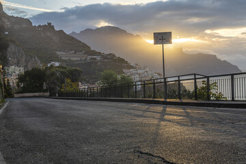 Wall Mural - Road on the Amalfi Coast in Italy