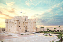 View Of The Citadel Of Qaitbay In Alexandria, Egypt