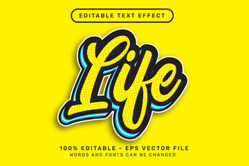 Poster - life 3d text effect and editable text effect