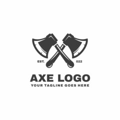 Sticker - Axe logo design vector illustration