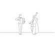 Jazz band in line art drawing style. Composition of a group of musicians playing music. Black linear sketch isolated on white background. Vector illustration design.