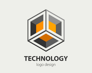 Poster - abstract business logo design. vector company logotype concept. haxogen corporate sign for brand ide