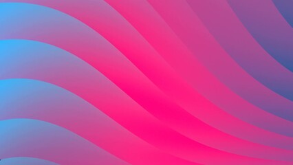 Poster - Trendy business template with colorful wave gradient 3d render loop animation 4K