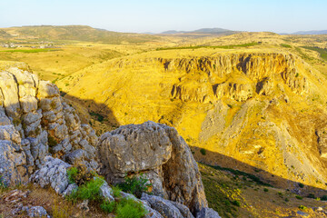 Wall Mural - Rocks and the cliffs of Mount Nitai, in mount Arbel