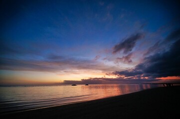 Wall Mural - sunset over the sea , image taken in tuscany, italy