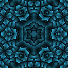 Wall Mural - 3d effect - abstract polygonal geometric fractal pattern