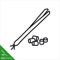 Poster - Spring onion line icon vector illustration