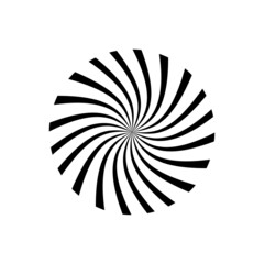 Wall Mural - сircular sun burst. radial black-white sunburst. starburst round icon. abstract stripes with center.