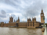 Fototapeta Big Ben - View of the famous Westminster parliament and Big Ben tower in London