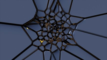 Aufkleber - voronoi abstract pattern. computer generated 3d render