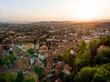 © kasto - Aerial panorama of the Slovenian capital Ljubljana at sunset.