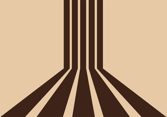 Sticker - abstract Brown perspective architectural background wallpaper