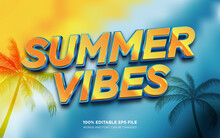 Summer Vibes Editable Text Style Effect