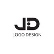 simple letter J D monogram for logo company design