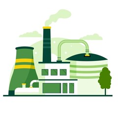 Biogas energy illustration design concept. Illustration for websites, landing pages, mobile applications, posters and banners. Trendy flat vector illustration