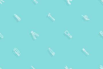 Sticker - Seamless pattern on the theme of tools and repairs.