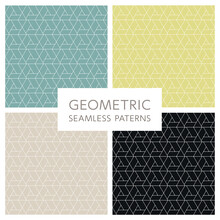 Seamless Pattern With Pastel Geometric Patterns. A Set Of Vector Illustrations That Are Perfect For Wallpapers.