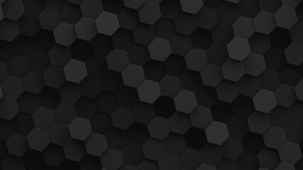 Wall Mural - An array of hex elements. Design element