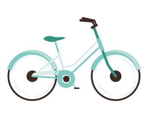 Poster - blue retro bicycle