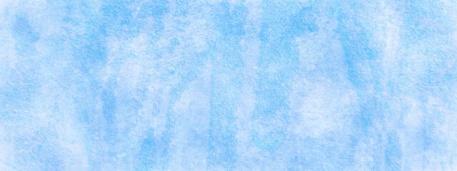 abstract white and blue frozen ice surface with cloudy distressed texture, colorful bright watercolo