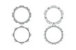 © CoxVect - floral circle frame ,flower outline frame vector set