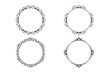 © CoxVect - floral circle frame ,flower outline frame vector set