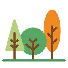 Canvas Print - tree flat icon