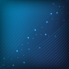 Wall Mural - Blue gradient abstract background with lines and sparkling effect vector