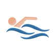 © АНДРЕЙ Морозюк - swimmer icon on a white background, vector illustration