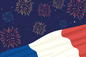 Sticker - bastille day celebration