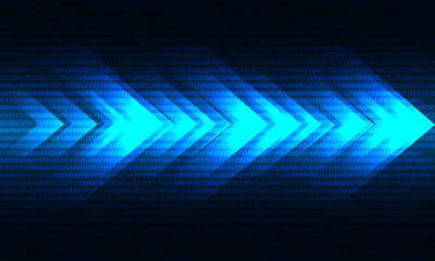 Poster - Abstract blue arrow light speed data technology futuristic design background vector