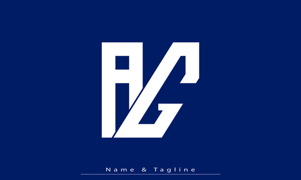 Alphabet letters Initials Monogram logo AG , GA