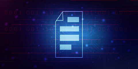 Poster - 2d rendering documents concept illustration