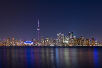 Sticker - Toronto s skyline at night as seen from Centre Island