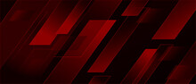 Abstract Red And Black Background With Diagonal Geometric Shapes. Geometric Background Of Modern Business, Fashion And Clothing Designer. Red Rectangles And Diagonal Lines
