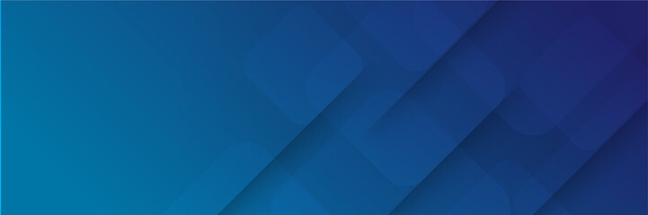 Poster - Minimal blue banner geometric shapes abstract modern background design. Design for poster, template on web, backdrop, banner, brochure, website, flyer, landing page, presentation, and webinar