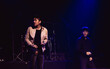© Ann Rodchua - Asian male musical singers singing, celebrating, showing performance on stage in concert or event at night with spot light. Entertainment, Festival Concept.