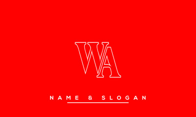 WA,  AW,  W,  A    Abstract  Letters  Logo  Monogram