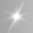 © Valeriia - Glowing white light effect for backlight. Sunshine, star, flash. Vector illustration
